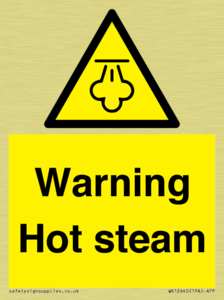 Warning Hot steam